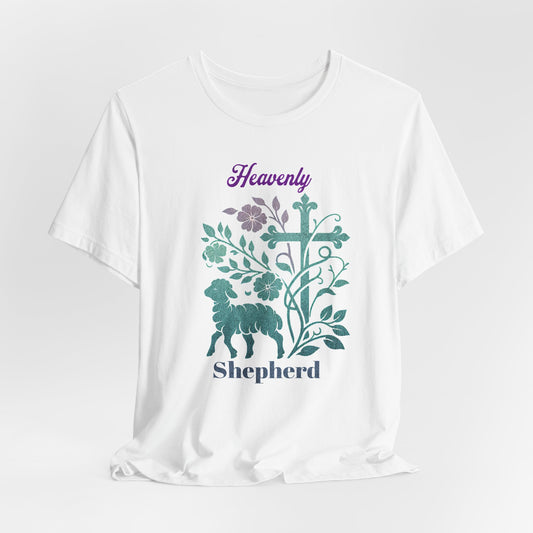 Heavenly Shepherd Unisex Jersey Short Sleeve Tee is a great gift for a man or woman, adult children, Grandmas and Grandpas, for Easter, holidays and birthdays