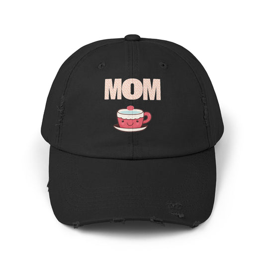 Mom Unisex Distressed Cap for walking, hiking, travelling, biking or enjoying the outdoors