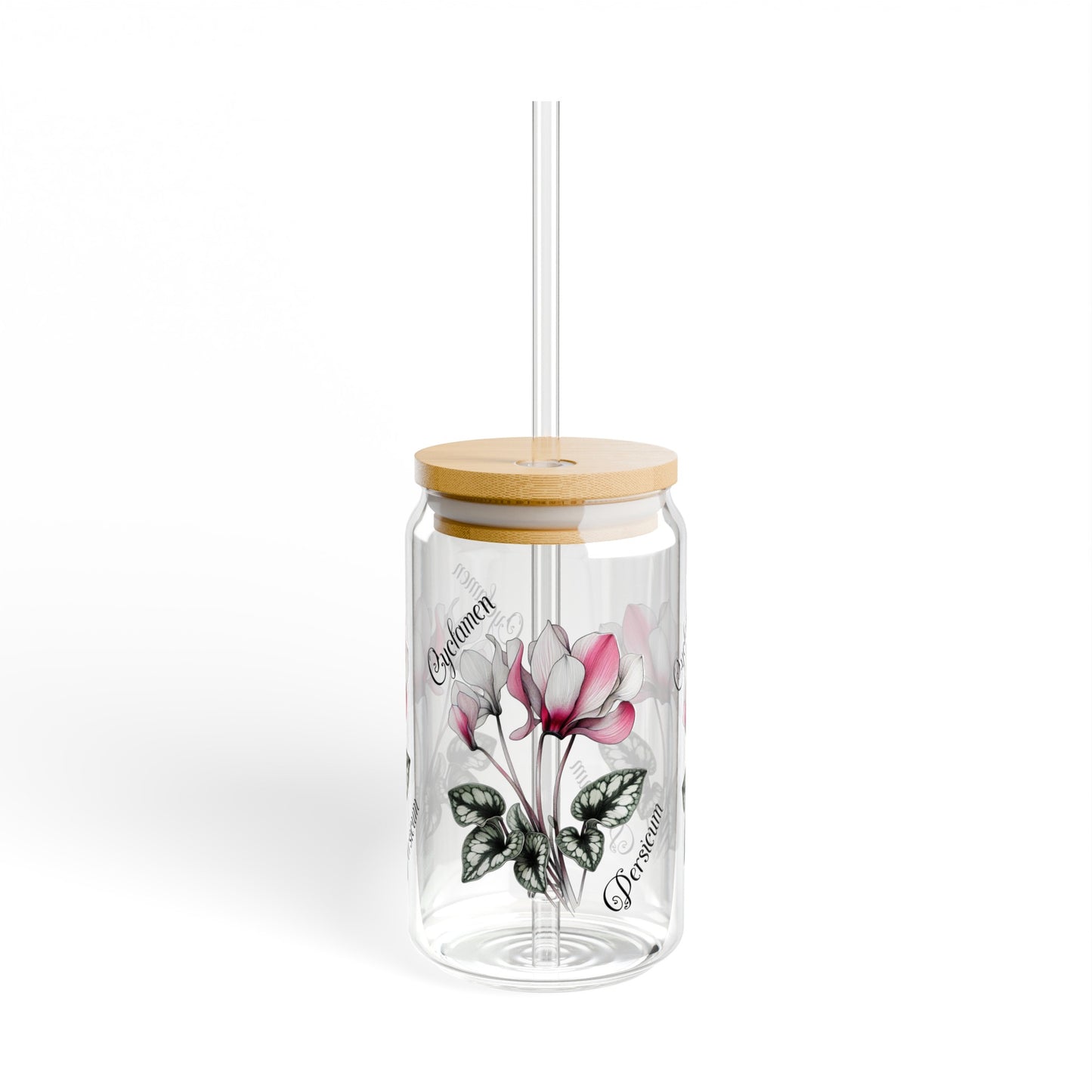 Cyclamen Persicum Sipper Glass, 16oz. makes a great gift for mom, family, friends and plant enthusiast