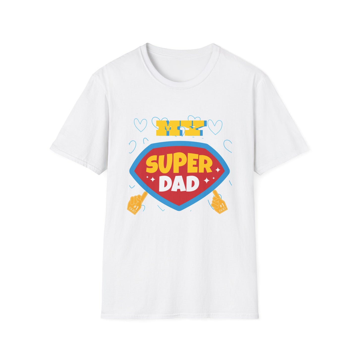 Super Dad Unisex Softstyle T-Shirt for dad, granddad, brothers, all fathers