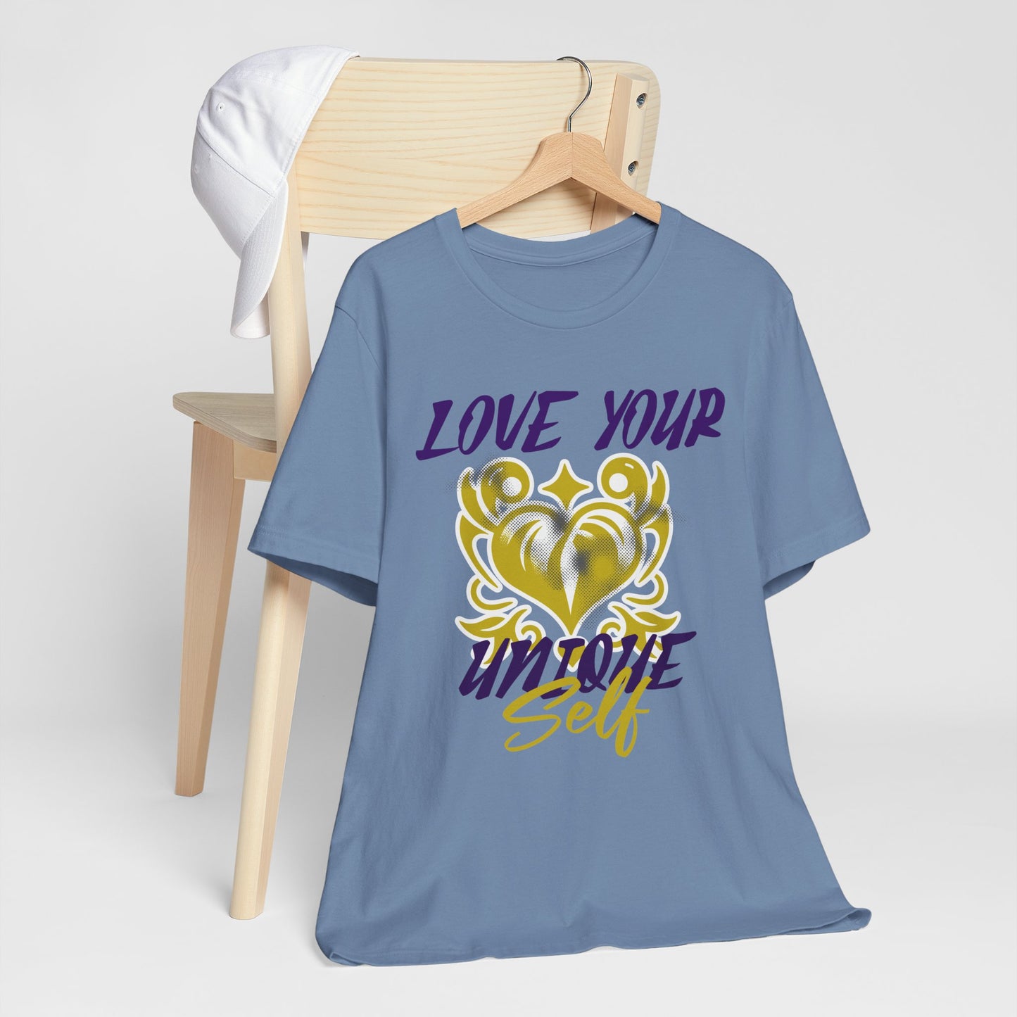 Love Your Unique Self Unisex Jersey Short Sleeve Tee. A great inspirational gift for mothers, daughters, family and friends