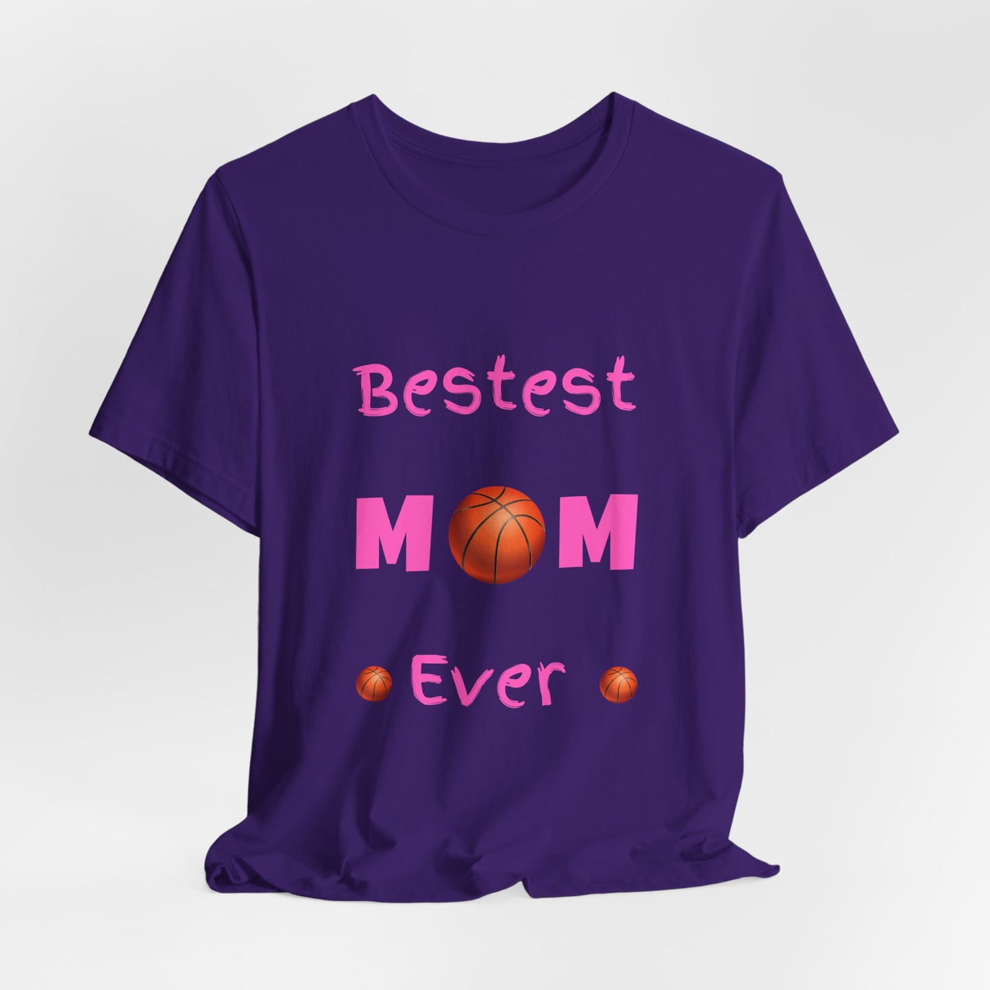 Bestest Basketball Mom Unisex Jersey Short Sleeve Tee. A gift for moms, grandmothers, sisters, and daughters