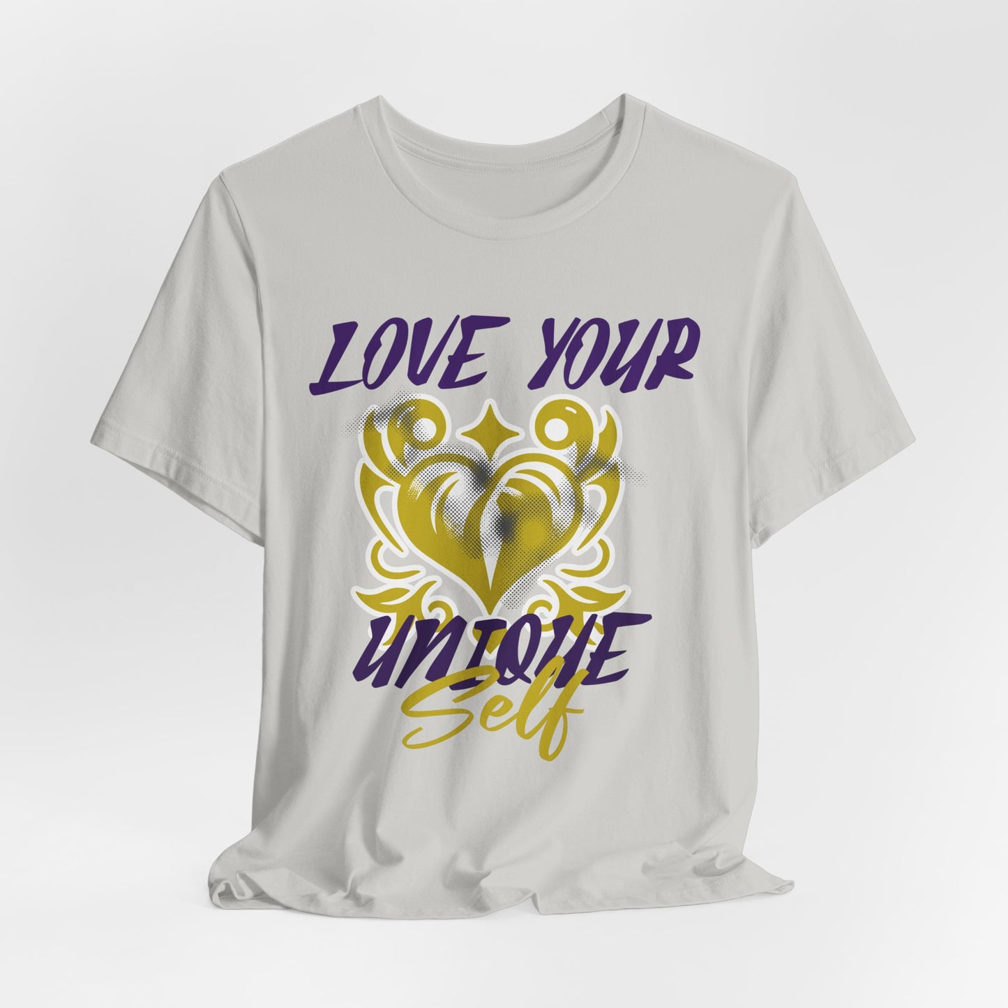 Love Your Unique Self Unisex Jersey Short Sleeve Tee. A great inspirational gift for mothers, daughters, family and friends