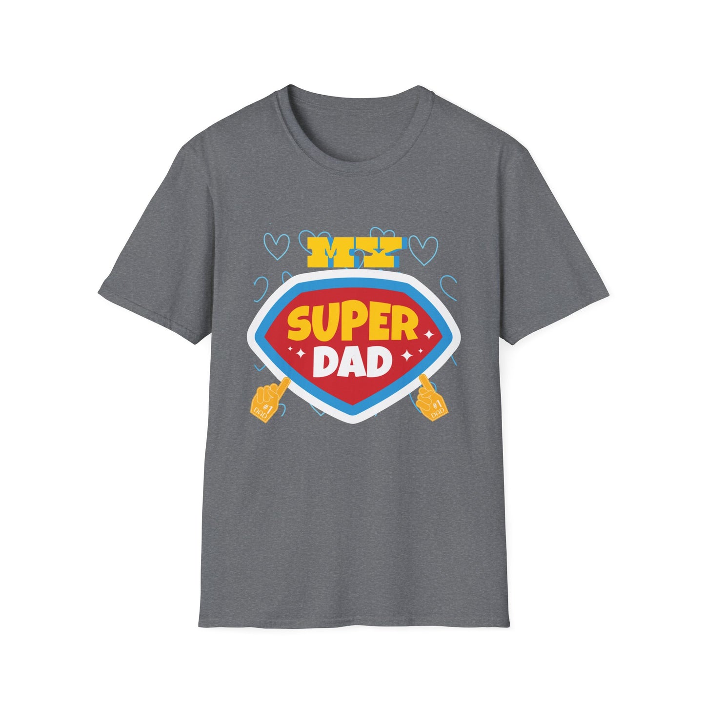 Super Dad Unisex Softstyle T-Shirt for dad, granddad, brothers, all fathers