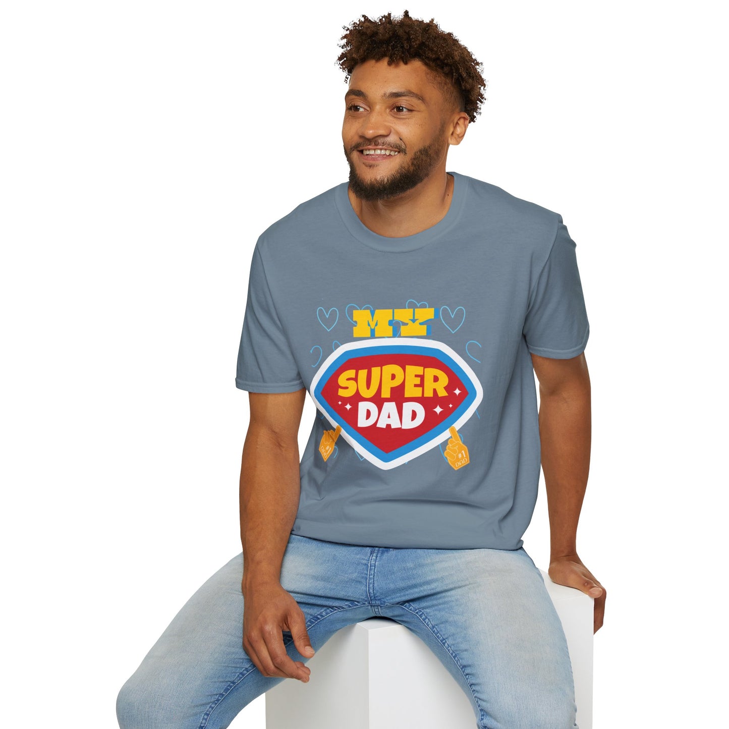 Super Dad Unisex Softstyle T-Shirt for dad, granddad, brothers, all fathers