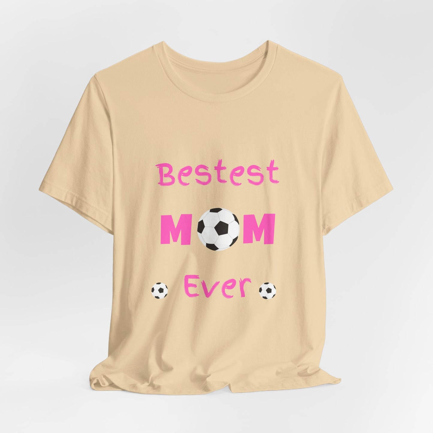 Bestest Soccer Mom Jersey Short Sleeve Tee. Gift for moms, daughters, sisters and grandmothers