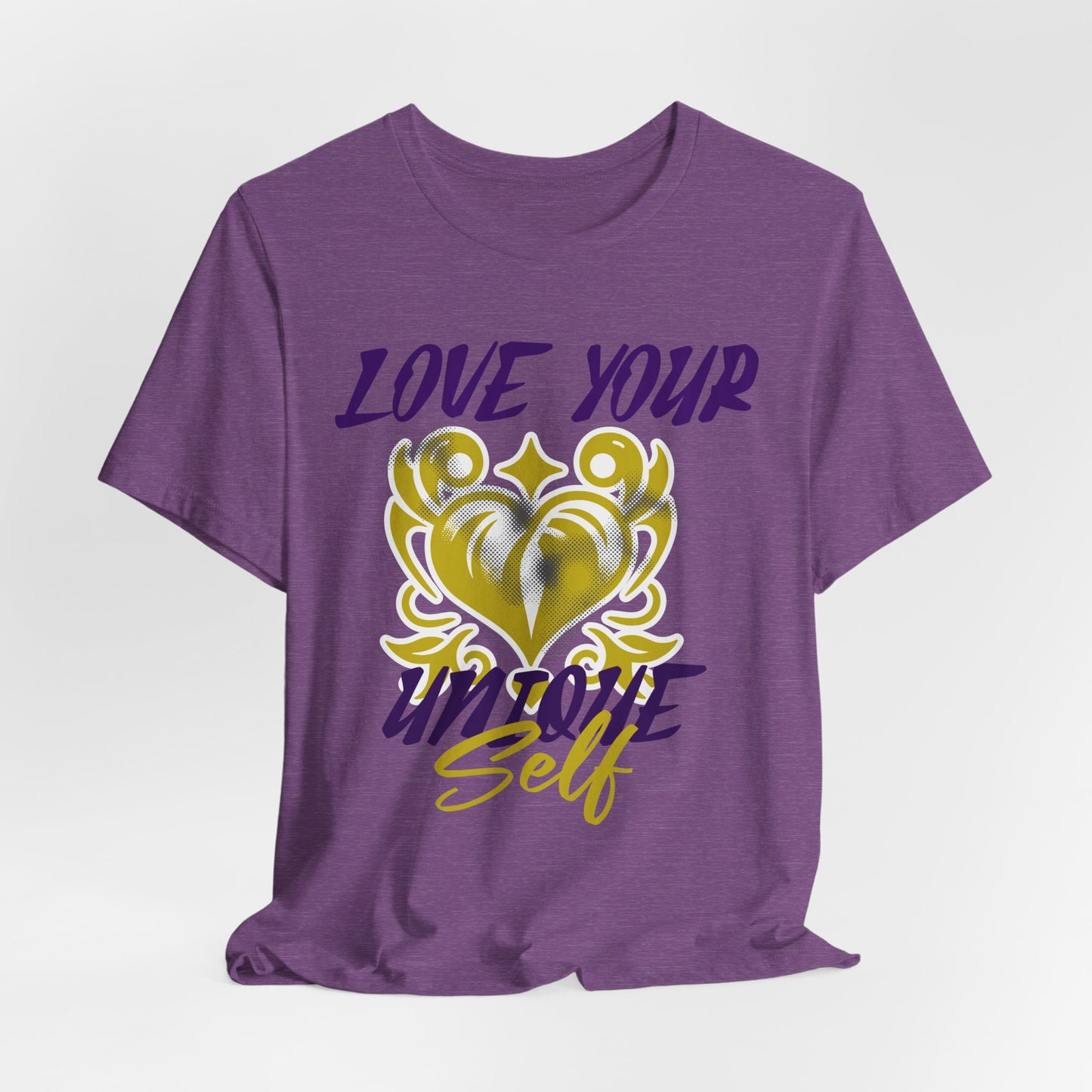 Love Your Unique Self Unisex Jersey Short Sleeve Tee. A great inspirational gift for mothers, daughters, family and friends