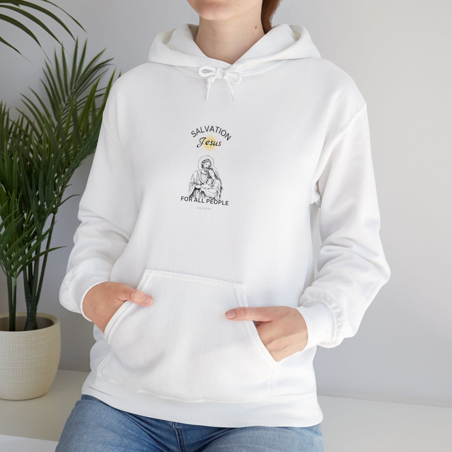 Salvation for All People Inspirational Unisex Heavy Blend™ Hooded Sweatshirt. Gift for everyone