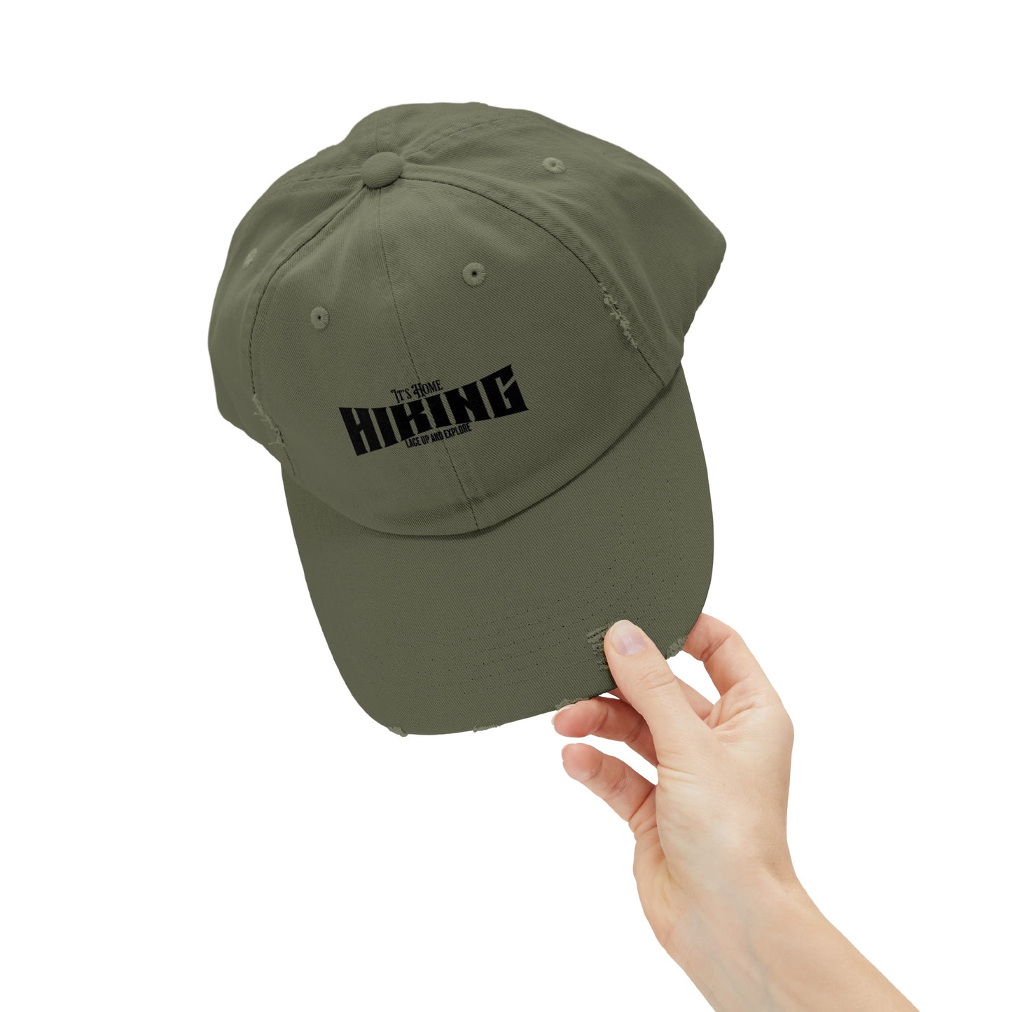 Hiking Unisex Distressed Cap. Great for Hiking or taking nature walks.