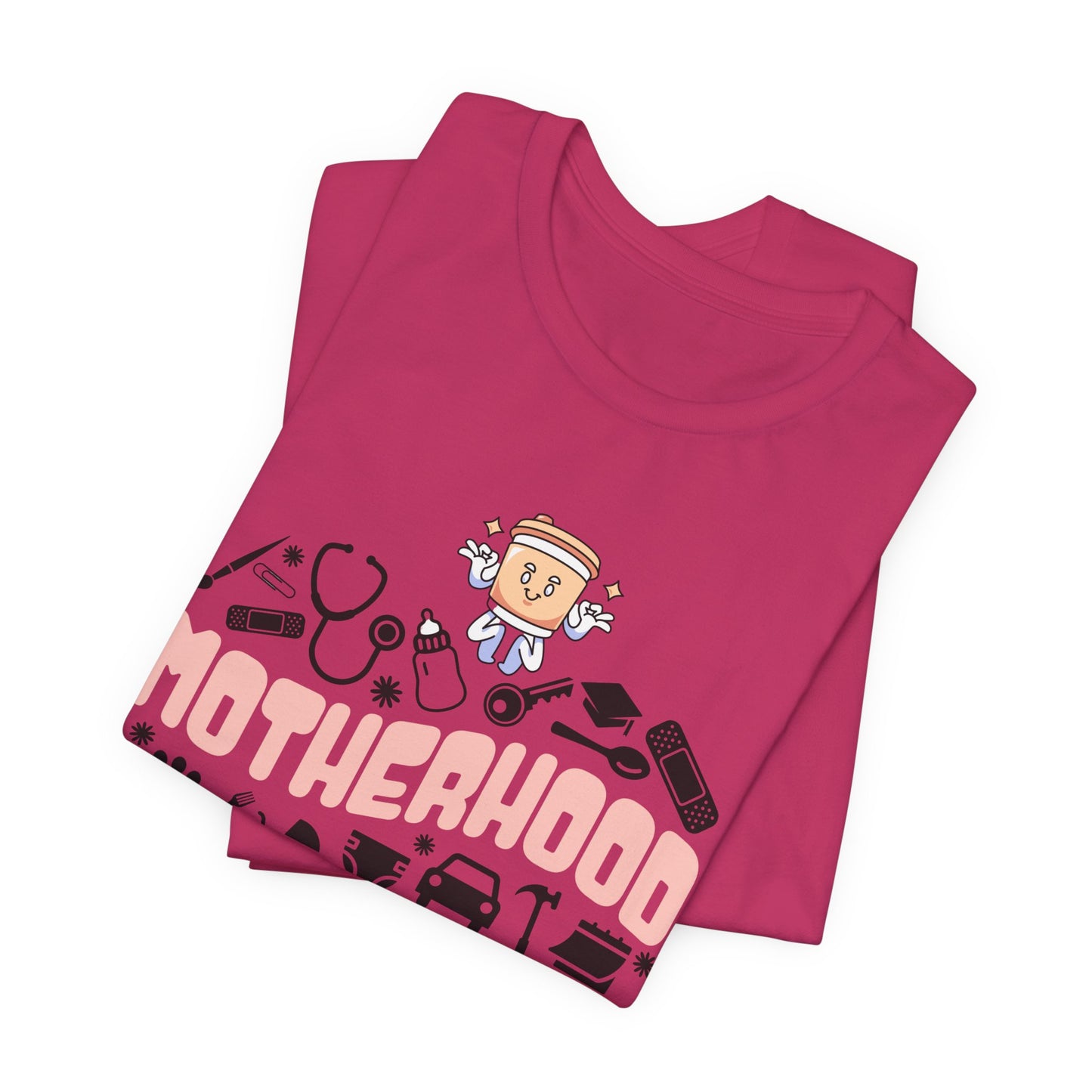 Motherhood Jersey Short Sleeve Tee. Great gift for Mothers, Grandmothers, Daughters and family and friends