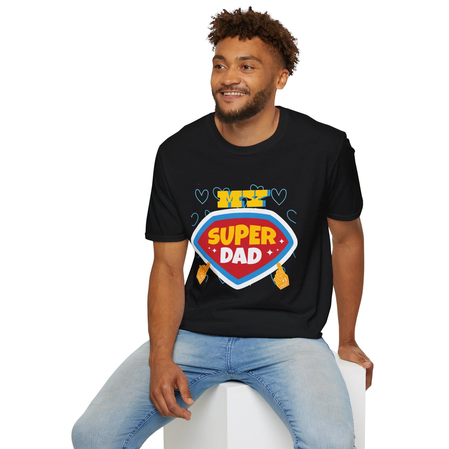 Super Dad Unisex Softstyle T-Shirt for dad, granddad, brothers, all fathers