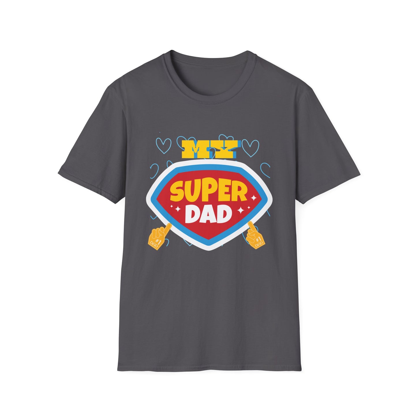 Super Dad Unisex Softstyle T-Shirt for dad, granddad, brothers, all fathers