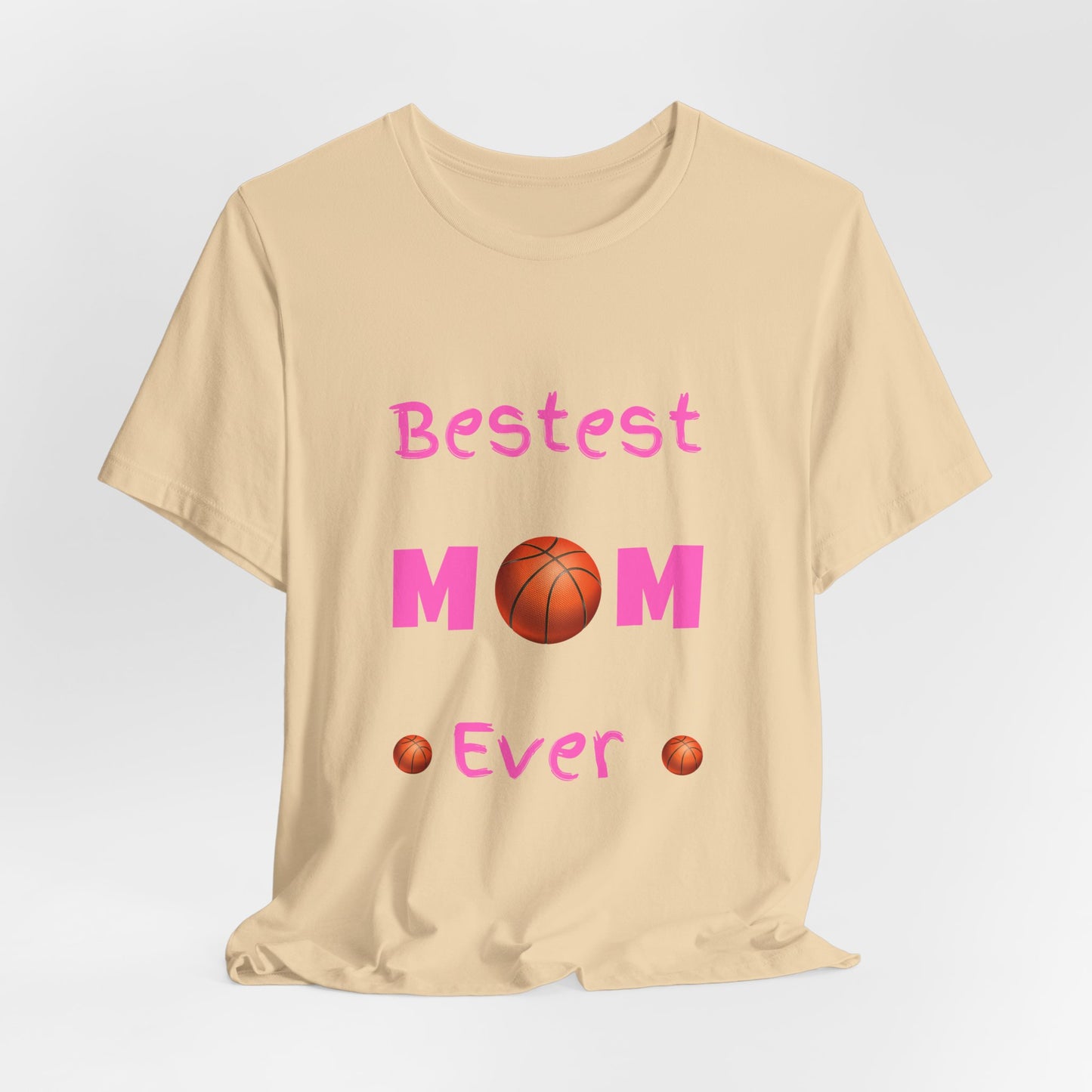 Bestest Basketball Mom Unisex Jersey Short Sleeve Tee. A gift for moms, grandmothers, sisters, and daughters