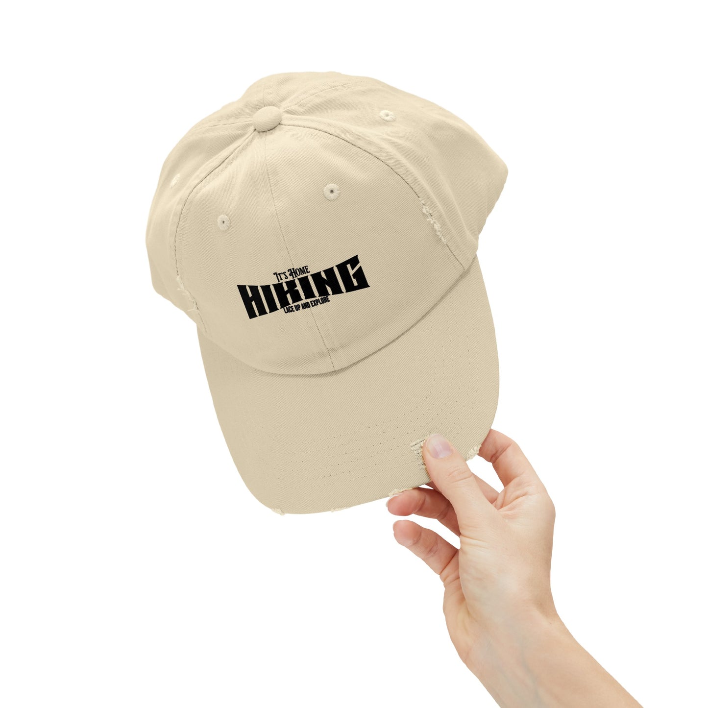 Hiking Unisex Distressed Cap. Great for Hiking or taking nature walks.