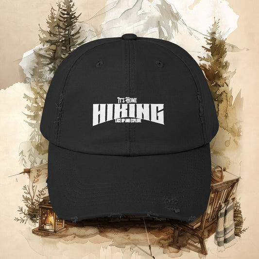 Hiking Unisex Distressed Cap. Great for Hiking or taking nature walks.