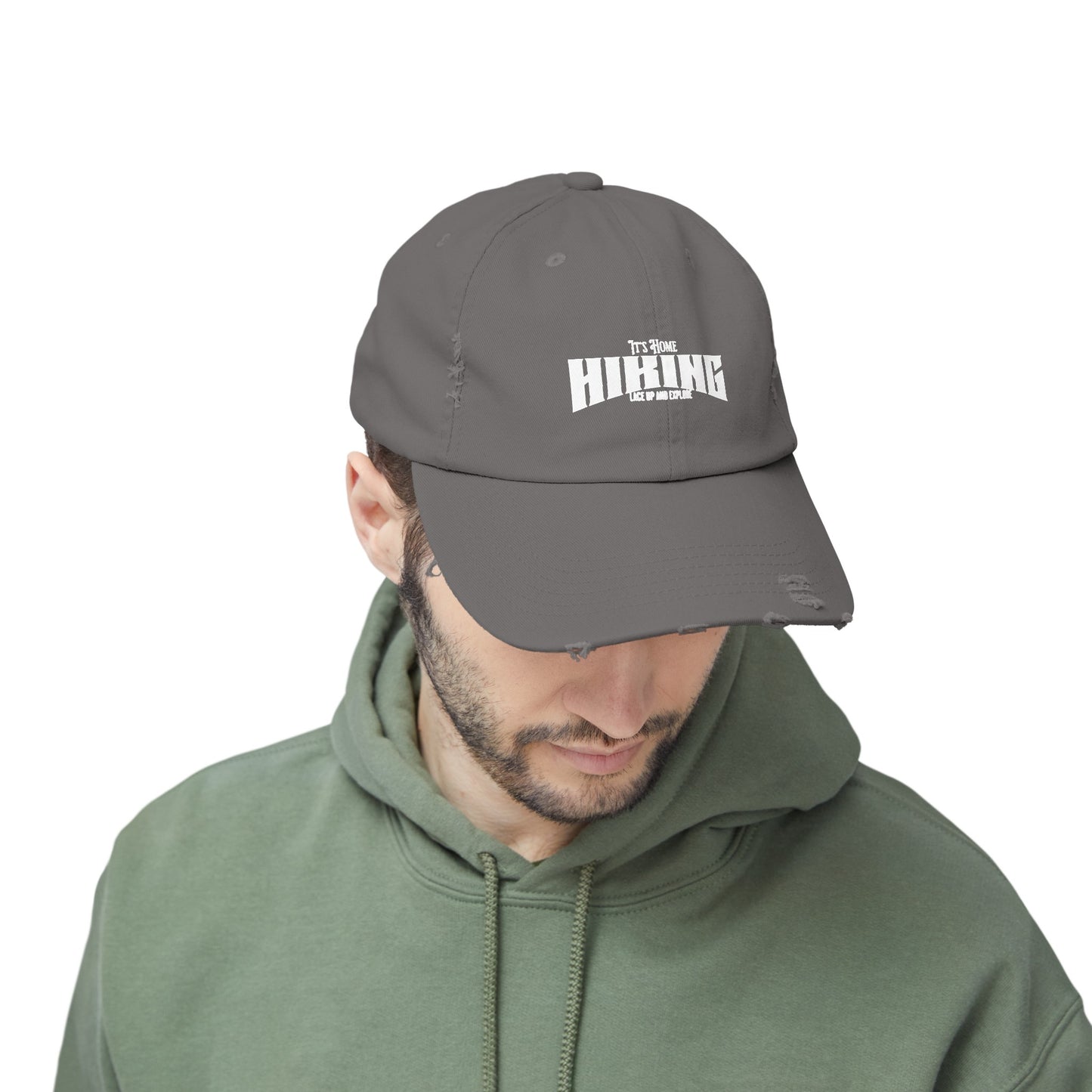 Hiking Unisex Distressed Cap. Great for Hiking or taking nature walks.